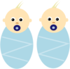 Twin Baby Boys Clip Art